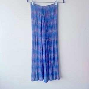 Vintage MISSONI Wide leg Palazzo Blue Chevron Pants Size 42/ M